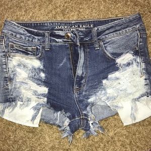 American eagle high waisted distressed shorts!